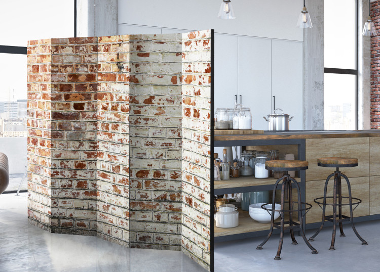 Room Divider Walls of Memory II - architectural texture with urban red brick 95503 additionalImage 4