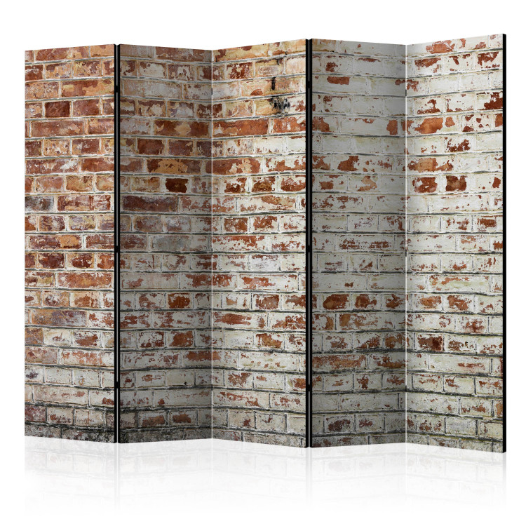 Room Divider Walls of Memory II - architectural texture with urban red brick 95503