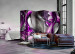 Room Divider Screen Sounds of the Senses II - abstract glow of purple and silver waves 95603 additionalThumb 4