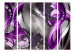 Room Divider Screen Sounds of the Senses II - abstract glow of purple and silver waves 95603 additionalThumb 3