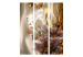 Room Separator Amber Land - lilies on a background of bronze ornaments and wave 95703 additionalThumb 3