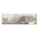 Canvas Art Print Dandelions in Fog (1-piece) - Romantic Beige Summer Flowers 106213