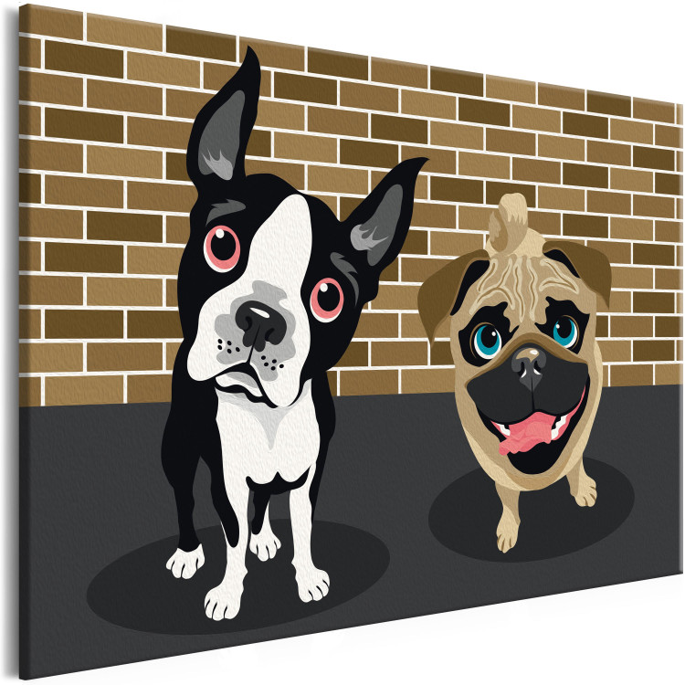 Paint by Number Kit Pug dog with friend 107513 additionalImage 5