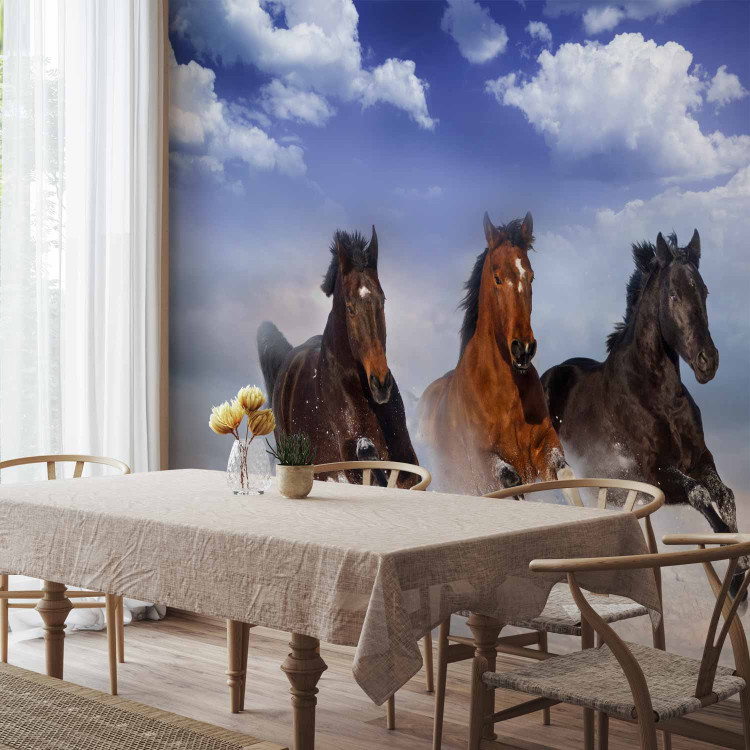 Wall Mural Horses in the Snow 108213 additionalImage 4