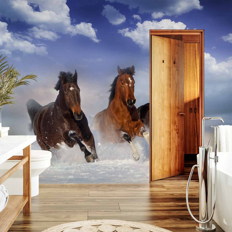 Wall Mural Horses in the Snow 108213 additionalImage 8
