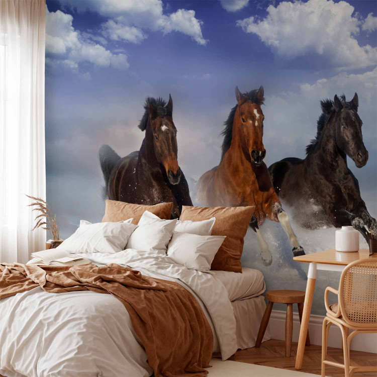 Wall Mural Horses in the Snow 108213 additionalImage 2