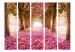 Folding Screen Pink Grove II - landscape of trees and a road strewn with pink leaves 108413 additionalThumb 3