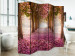 Folding Screen Pink Grove II - landscape of trees and a road strewn with pink leaves 108413 additionalThumb 2