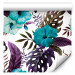 Wallpaper Tropical Flowers (Turquoise) 108513 additionalThumb 6