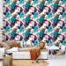 Wallpaper Tropical Flowers (Turquoise) 108513 additionalThumb 10