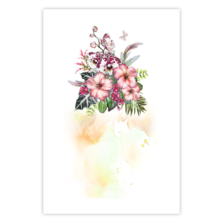 Poster Colorful Bouquet - botanical composition with colorful flowers and watercolors 114313 additionalImage 25