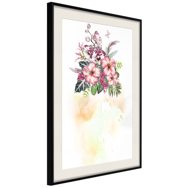 Poster Colorful Bouquet - botanical composition with colorful flowers and watercolors 114313 additionalImage 3