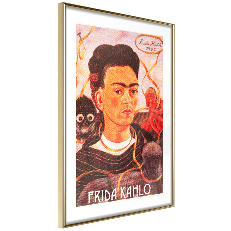 Wall Poster Frida Kahlo - composition with a colorful portrait of a woman and animals 114413 additionalImage 6