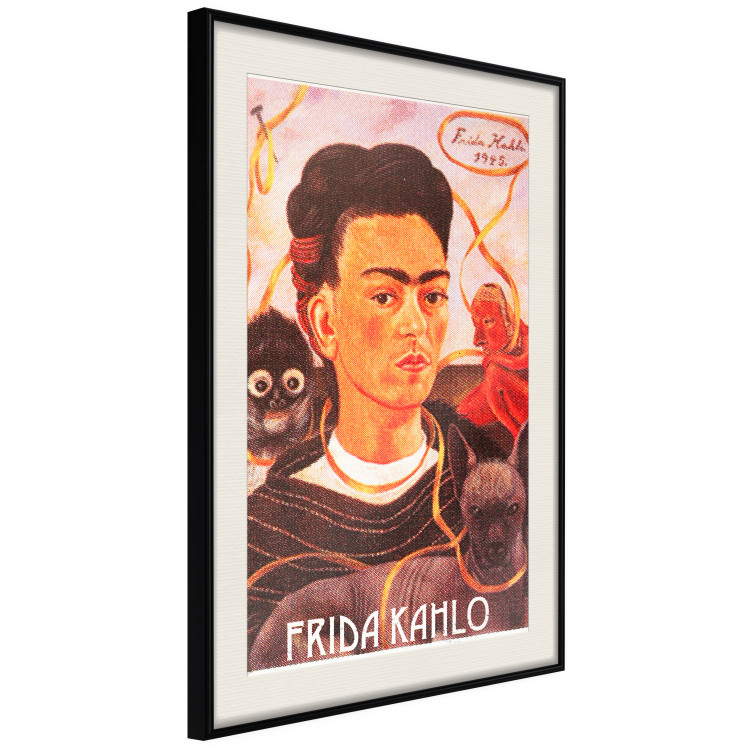 Wall Poster Frida Kahlo - composition with a colorful portrait of a woman and animals 114413 additionalImage 3