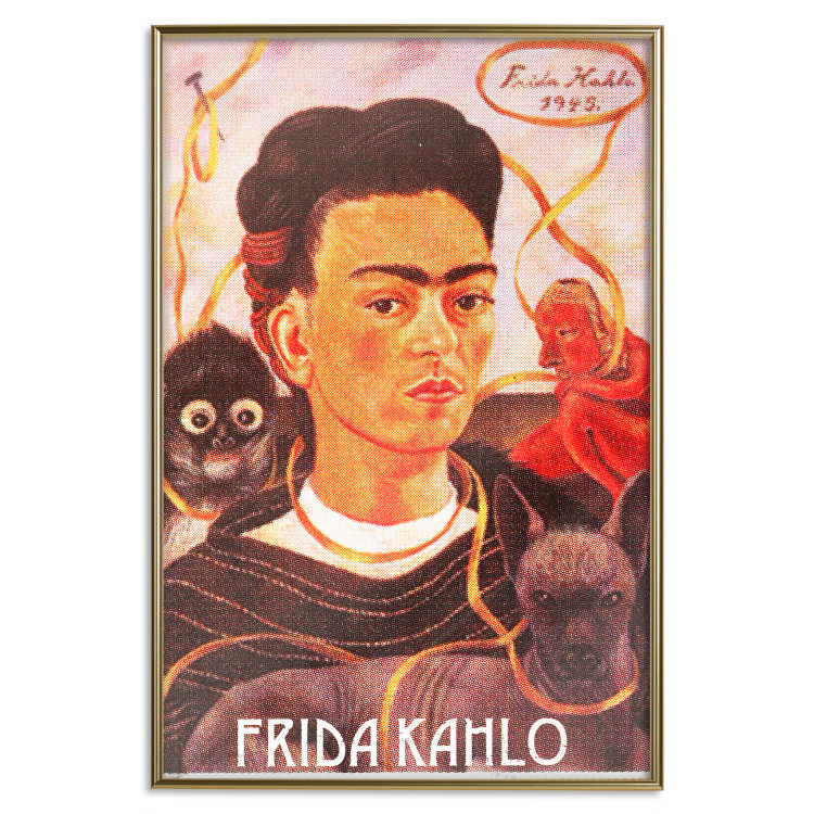 Wall Poster Frida Kahlo - composition with a colorful portrait of a woman and animals 114413 additionalImage 16