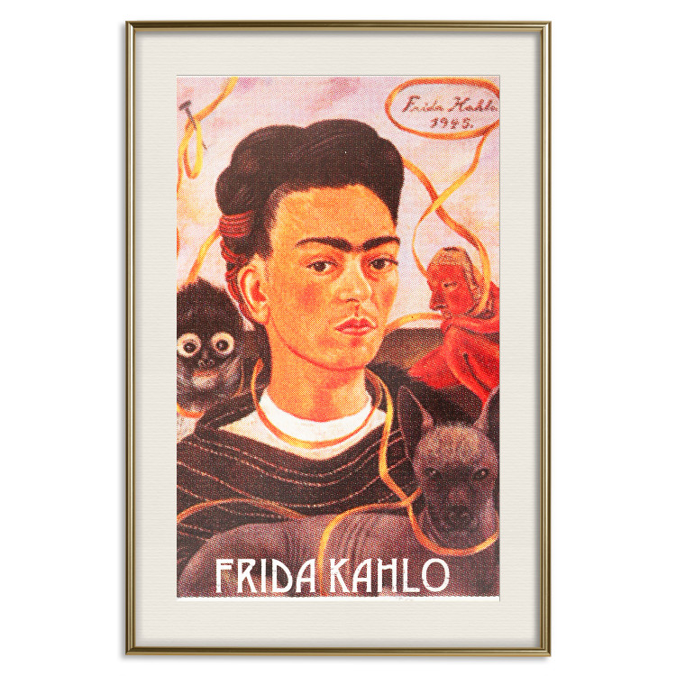 Wall Poster Frida Kahlo - composition with a colorful portrait of a woman and animals 114413 additionalImage 19