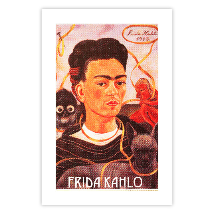 Wall Poster Frida Kahlo - composition with a colorful portrait of a woman and animals 114413 additionalImage 19