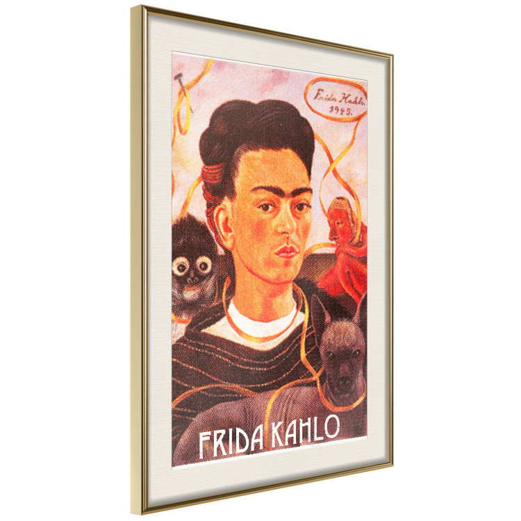 Wall Poster Frida Kahlo - composition with a colorful portrait of a woman and animals 114413 additionalImage 2