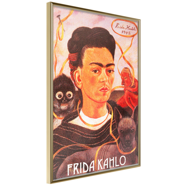 Wall Poster Frida Kahlo - composition with a colorful portrait of a woman and animals 114413 additionalImage 12