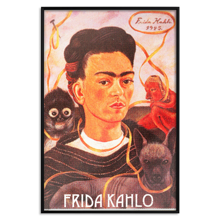 Wall Poster Frida Kahlo - composition with a colorful portrait of a woman and animals 114413 additionalImage 18