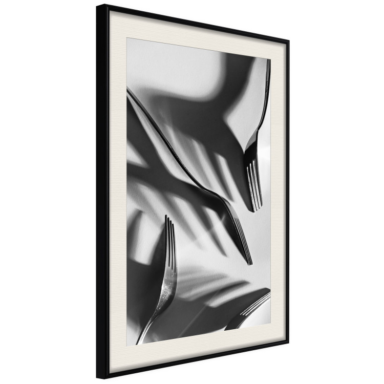 Poster Four forks - black and white composition with retro-style cutlery 114913 additionalImage 3