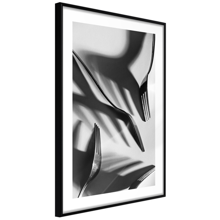 Poster Four forks - black and white composition with retro-style cutlery 114913 additionalImage 13