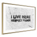 Poster I live here respect please - black English texts on a grey background 115113 additionalThumb 6