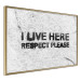 Poster I live here respect please - black English texts on a grey background 115113 additionalThumb 12