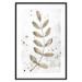 Wall Poster Single Branch - delicate autumn leaves on a grayscale background 116413 additionalThumb 17