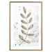 Wall Poster Single Branch - delicate autumn leaves on a grayscale background 116413 additionalThumb 16