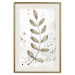 Wall Poster Single Branch - delicate autumn leaves on a grayscale background 116413 additionalThumb 19