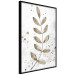 Wall Poster Single Branch - delicate autumn leaves on a grayscale background 116413 additionalThumb 8