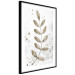 Wall Poster Single Branch - delicate autumn leaves on a grayscale background 116413 additionalThumb 2