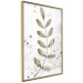 Wall Poster Single Branch - delicate autumn leaves on a grayscale background 116413 additionalThumb 3
