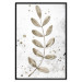 Wall Poster Single Branch - delicate autumn leaves on a grayscale background 116413 additionalThumb 18