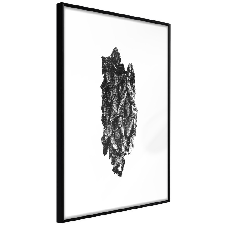 Poster Tree Bark - black and white vertical composition on a solid white background 116613 additionalImage 13