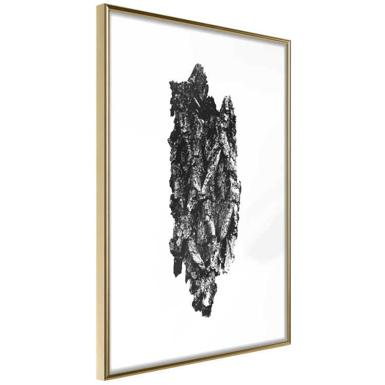 Poster Tree Bark - black and white vertical composition on a solid white background 116613 additionalImage 14