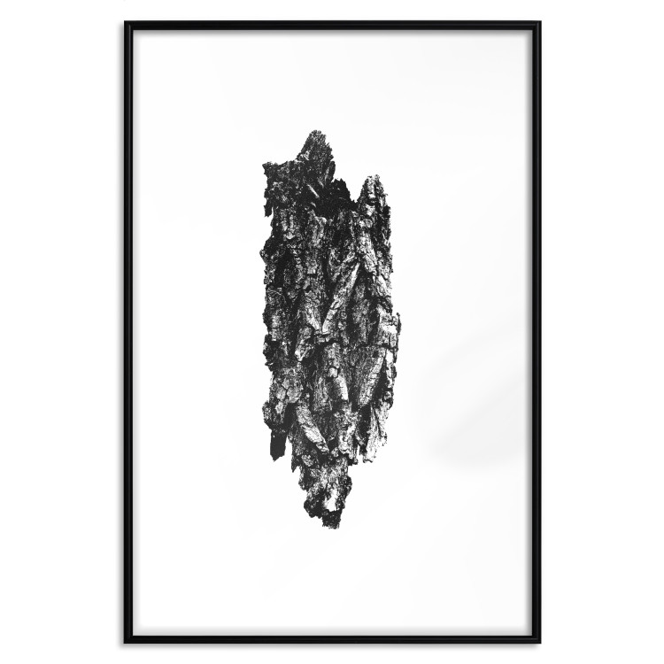 Poster Tree Bark - black and white vertical composition on a solid white background 116613 additionalImage 15