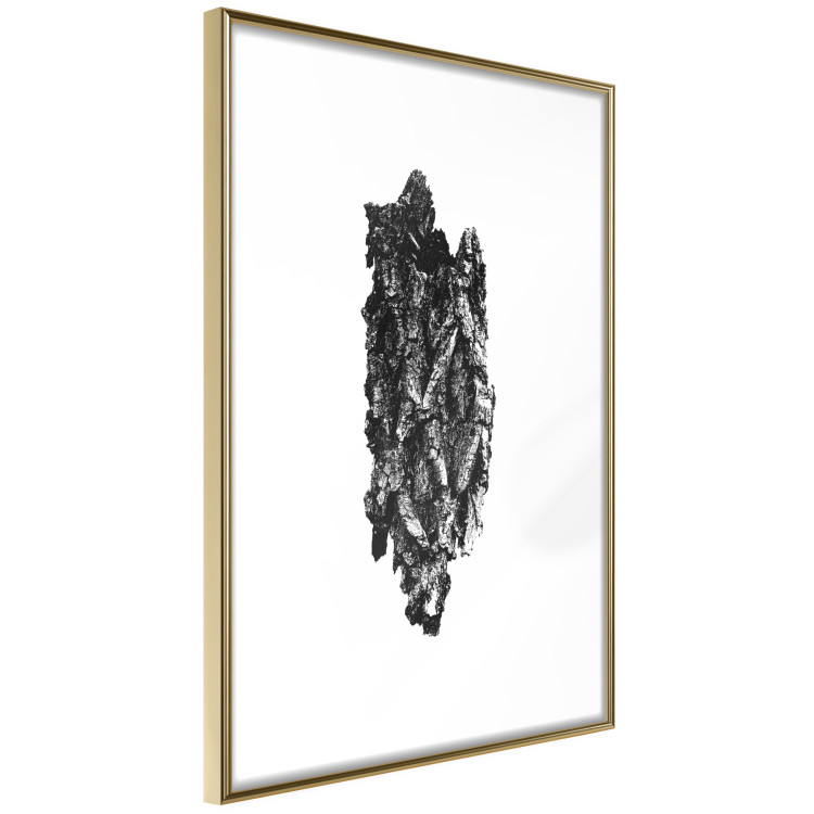 Poster Tree Bark - black and white vertical composition on a solid white background 116613 additionalImage 8