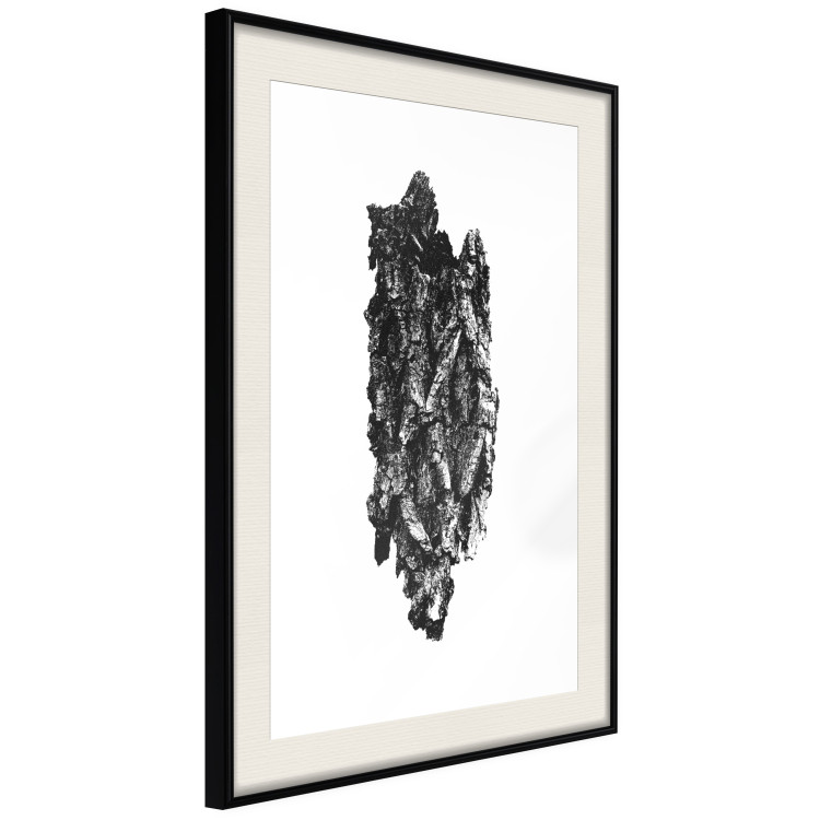 Poster Tree Bark - black and white vertical composition on a solid white background 116613 additionalImage 3