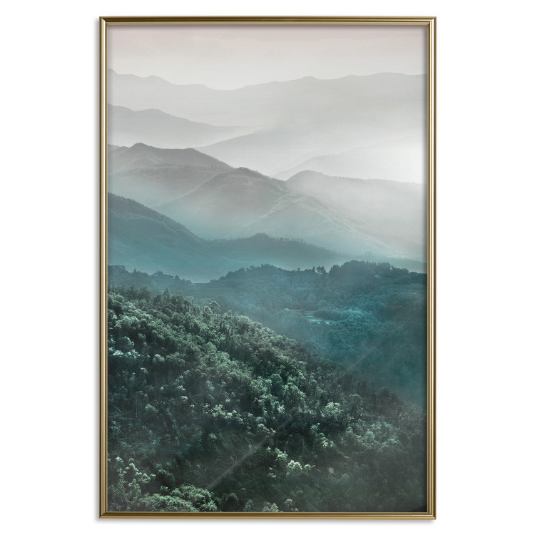 Wall Poster Beautiful Tuscany - picturesque landscape of forest and fog amidst mountain range 117013 additionalImage 16