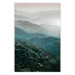 Wall Poster Beautiful Tuscany - picturesque landscape of forest and fog amidst mountain range 117013