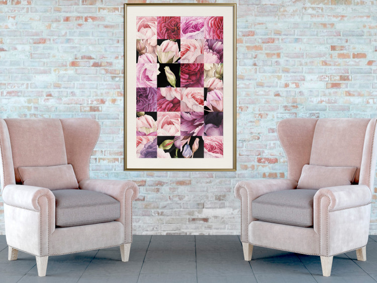 Wall Poster Floral Collage - colorful composition full of pink-toned plants 118313 additionalImage 21