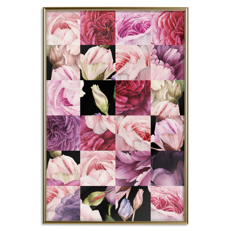 Wall Poster Floral Collage - colorful composition full of pink-toned plants 118313 additionalImage 16
