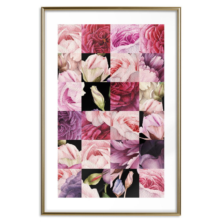 Wall Poster Floral Collage - colorful composition full of pink-toned plants 118313 additionalImage 16