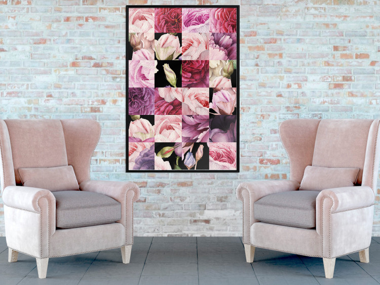Wall Poster Floral Collage - colorful composition full of pink-toned plants 118313 additionalImage 3