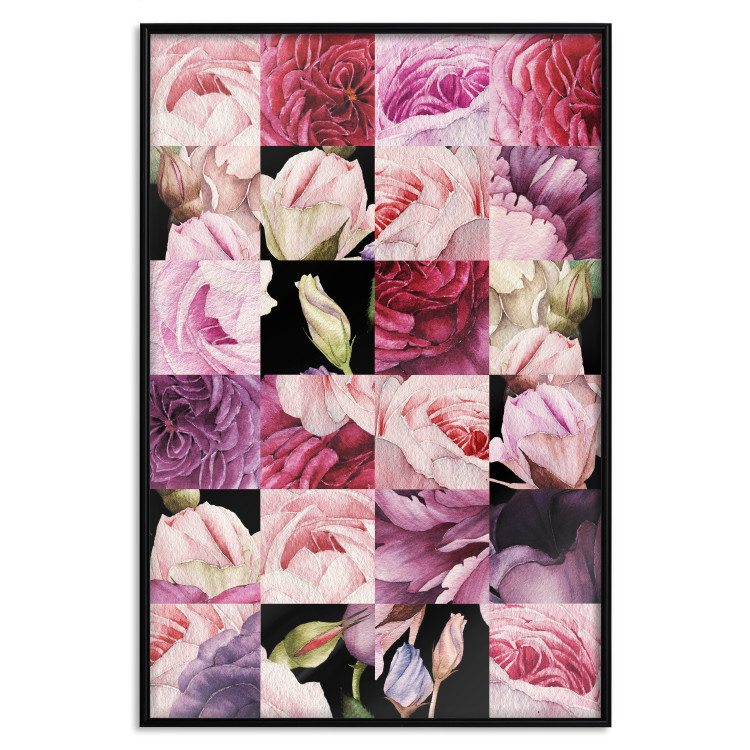 Wall Poster Floral Collage - colorful composition full of pink-toned plants 118313 additionalImage 24