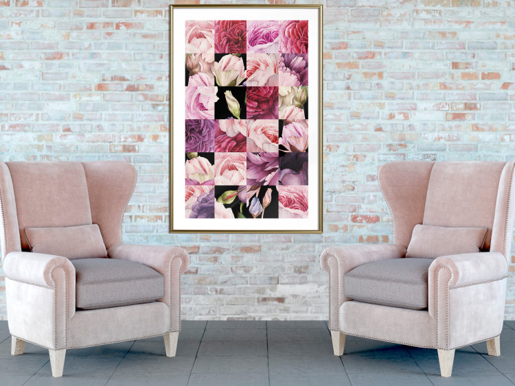 Wall Poster Floral Collage - colorful composition full of pink-toned plants 118313 additionalImage 13