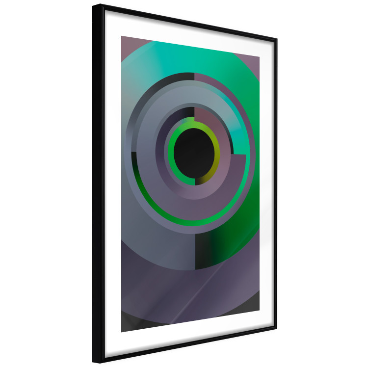 Poster Efficient System - geometric abstraction in circles in green and gray 119213 additionalImage 11