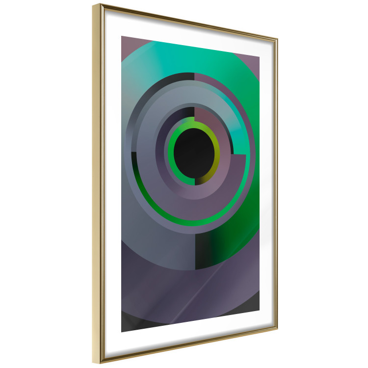 Poster Efficient System - geometric abstraction in circles in green and gray 119213 additionalImage 6